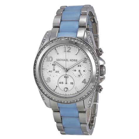 michael kors 6137|Michael Kors Blair Chronograph Silver Dial Stainless Steel with .